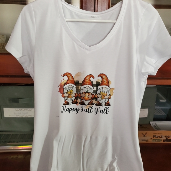 Hand Sublimated Tee- Happy Fall Yall - Picture 1 of 2